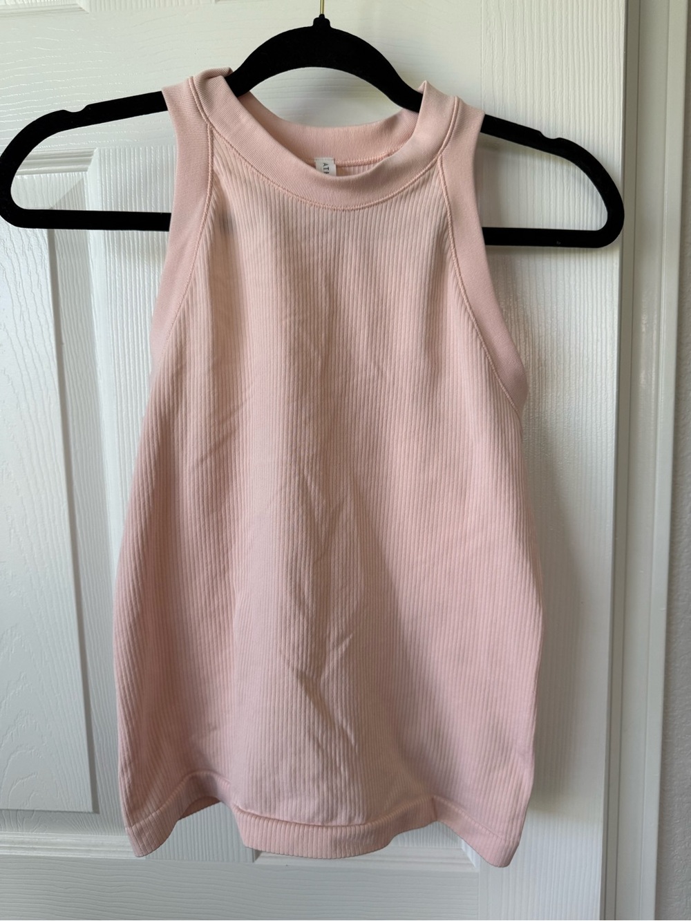 Athleta Ribbed High-Neck Tank - Pink